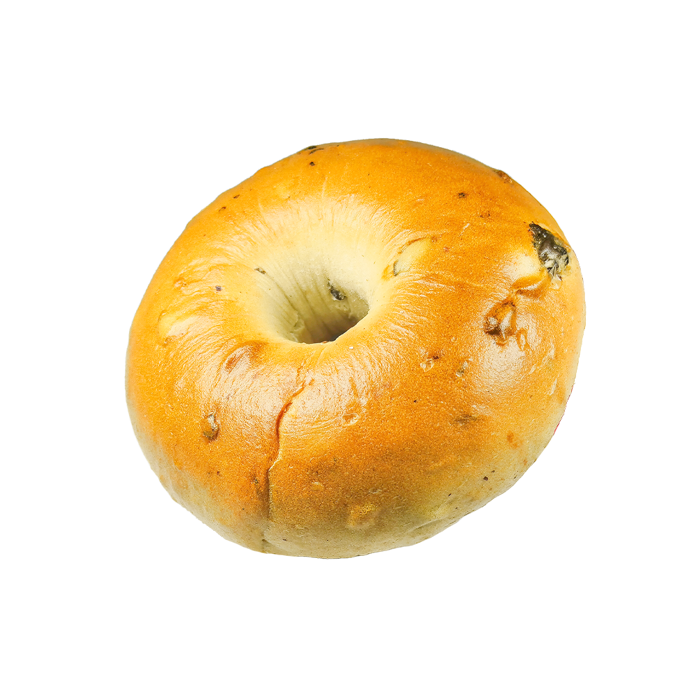 Prirodzene sladký škoricový hrozienkový bagel Prirodzene sladký škoricový hrozienkový bagel