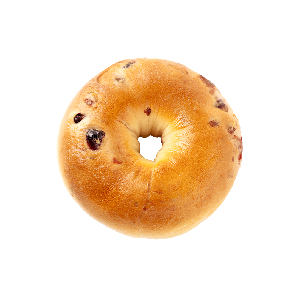 Zdravý a nízkotučný brusnicový bagel Zdravý a nízkotučný brusnicový bagel