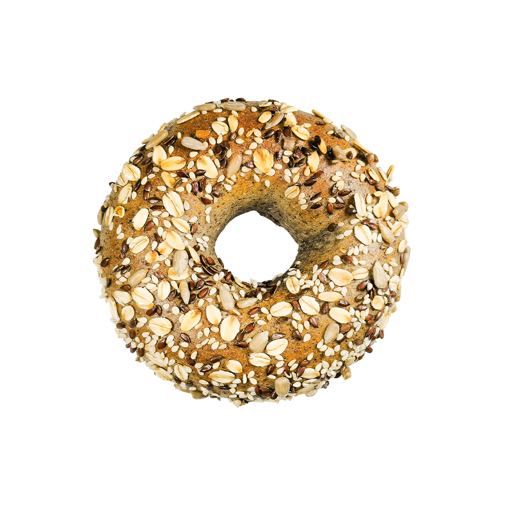 Diétna výživa Tmavý celozrnný viaczrnný bagel