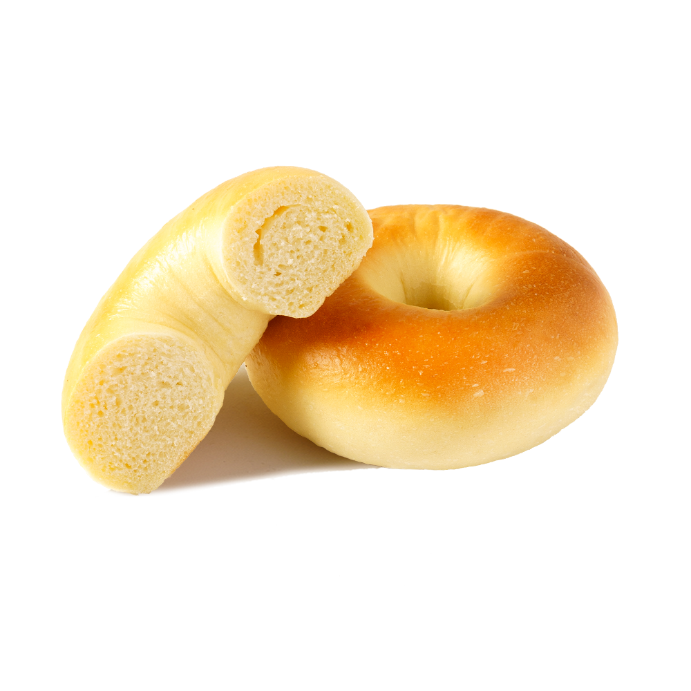 Lesklý a krehký obyčajný bagel
