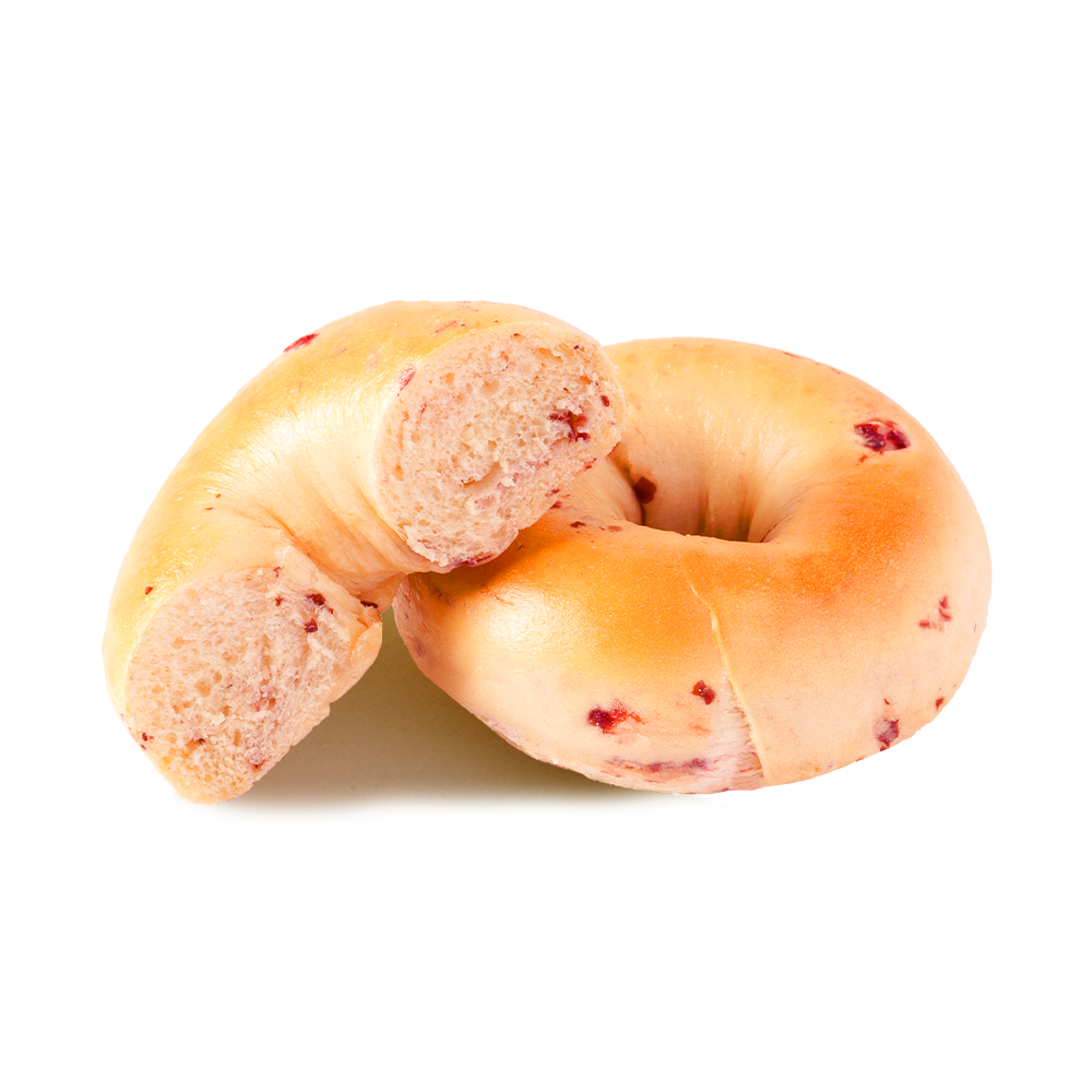 Zdravý a nízkotučný brusnicový bagel