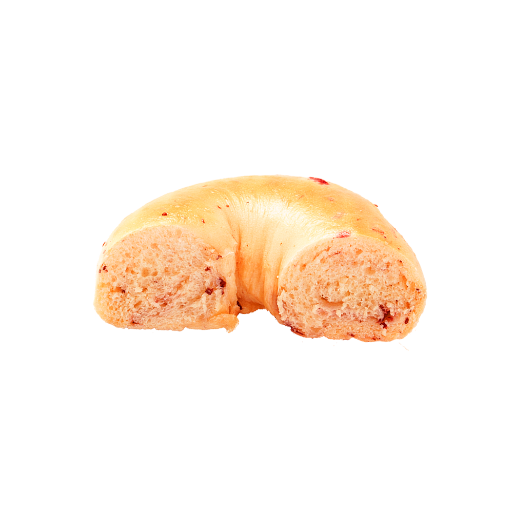 Zdravý a nízkotučný brusnicový bagel Zdravý a nízkotučný brusnicový bagel